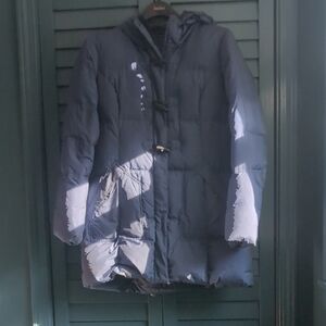 Navy Hooded Puffer Coat